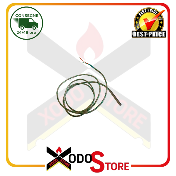 Sonda fumi K in acciaio AISI 316 con cavo in fibra di vetro VETROTEX (Rif.Int. 8017)