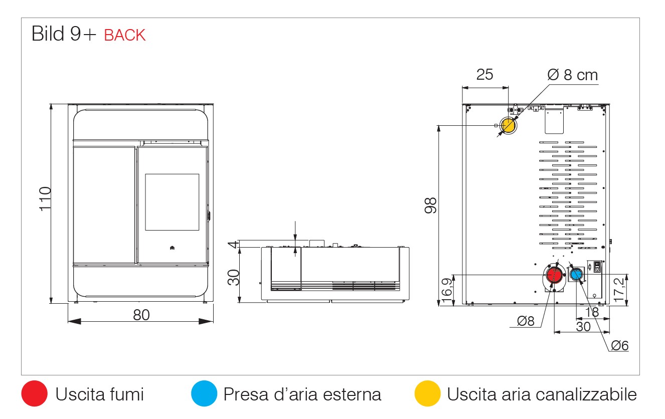 EDILKAMIN pellet stove BILD UP model 9.1 kW - Image 6