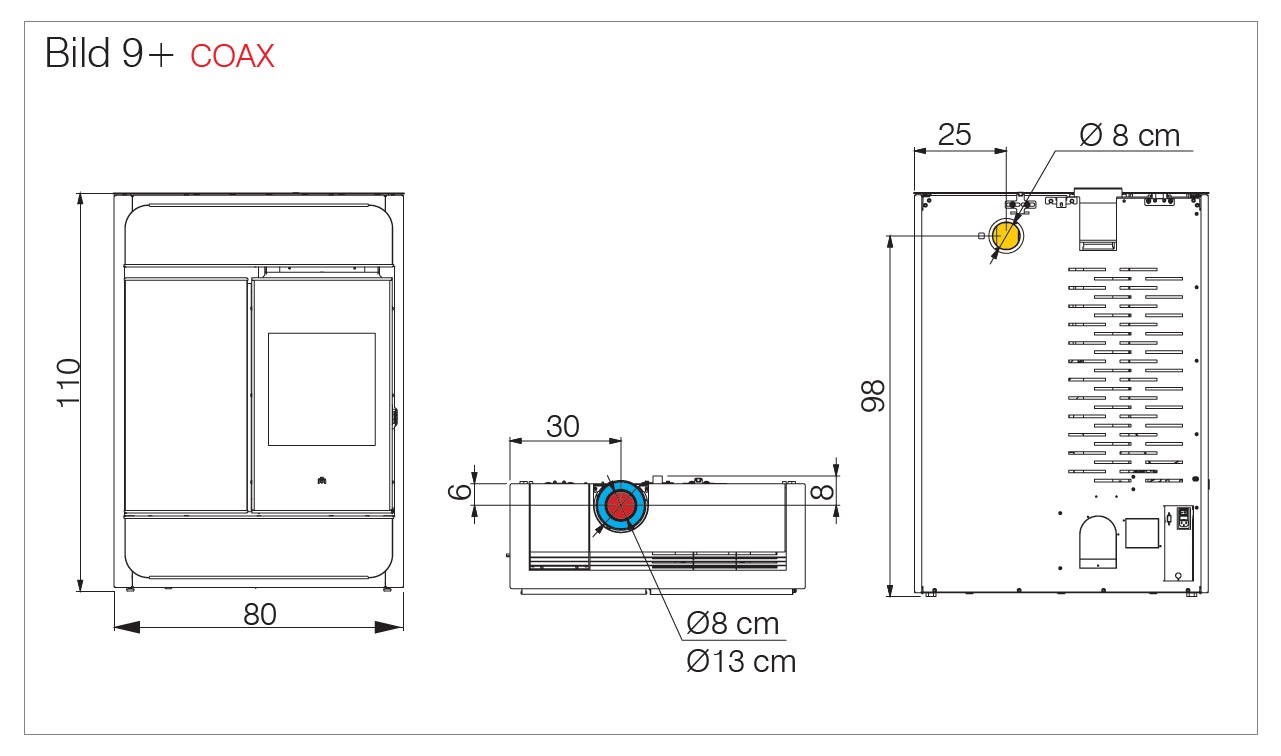 EDILKAMIN pellet stove BILD UP model 9.1 kW - Image 7