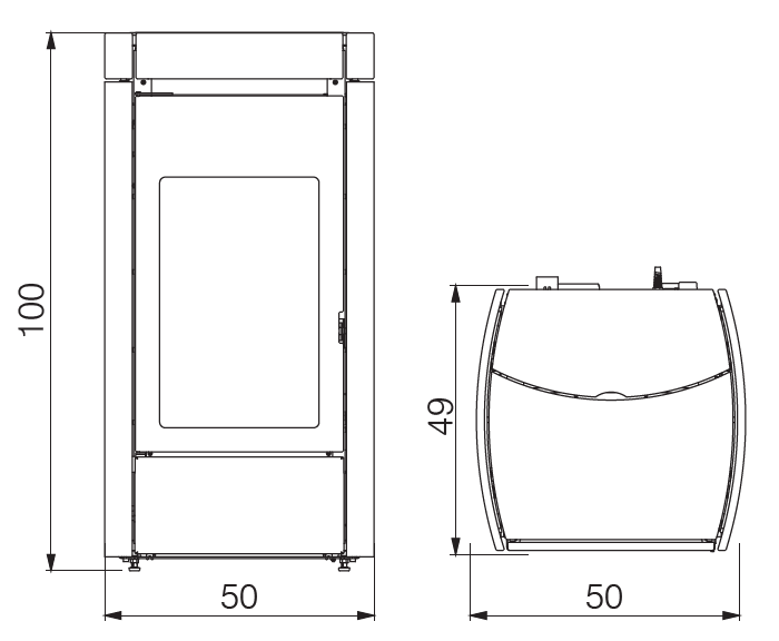 EDILKAMIN 7.9 kW pellet stove model LENA - Image 5