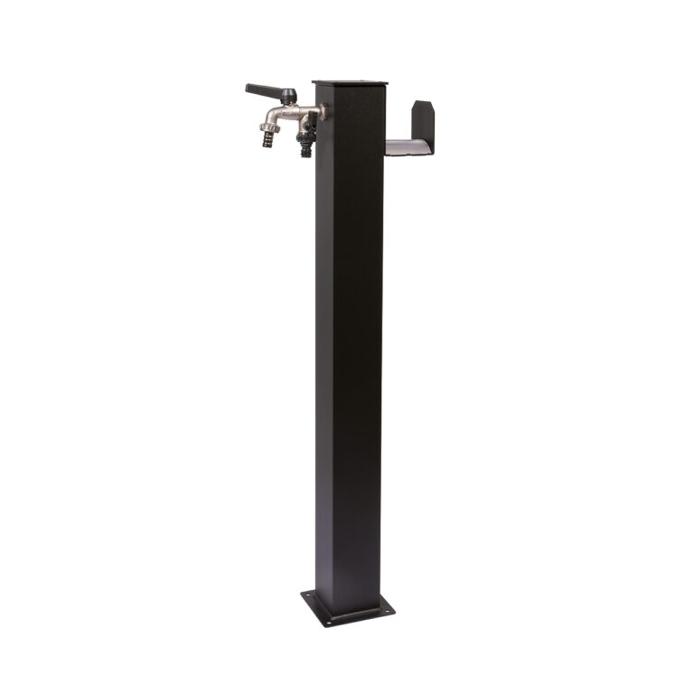 Fontana alluminio BEL FER 42/QRR fontanella quadrata doppio rubinetto