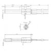 Candeletta, Resistenza accensione per stufe a pellet in ceramica. Diametro:  11,55 mm, Lunghezza totale: 113 mm, Lunghezza sottobattuta: 78 mm, Watt:  300 (Rif.Int. 1070) - Xodo Store