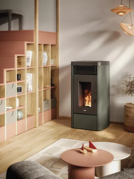 Stufa pellet stagna canalizzata CADEL modello ATENA PLUS 12
