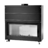 Wood-burning fireplace with sliding rails MONTEGRAPPA model LIGHT 06