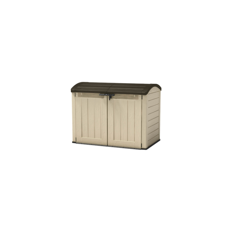 Portattrezzi in resina, KETER mod. STORE-IT-OUT ULTRA, lucchettabile, apertura coperchio con pistoni, beige K217098