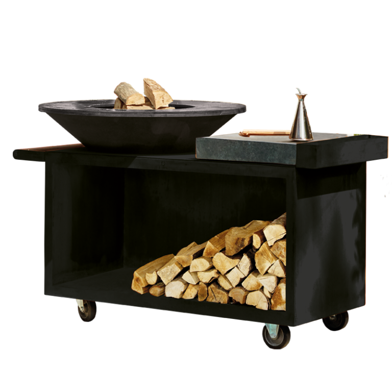 Barbecue a legna OFYR ISLAND BLACK 100 PRO CERAMIC DARK GREY