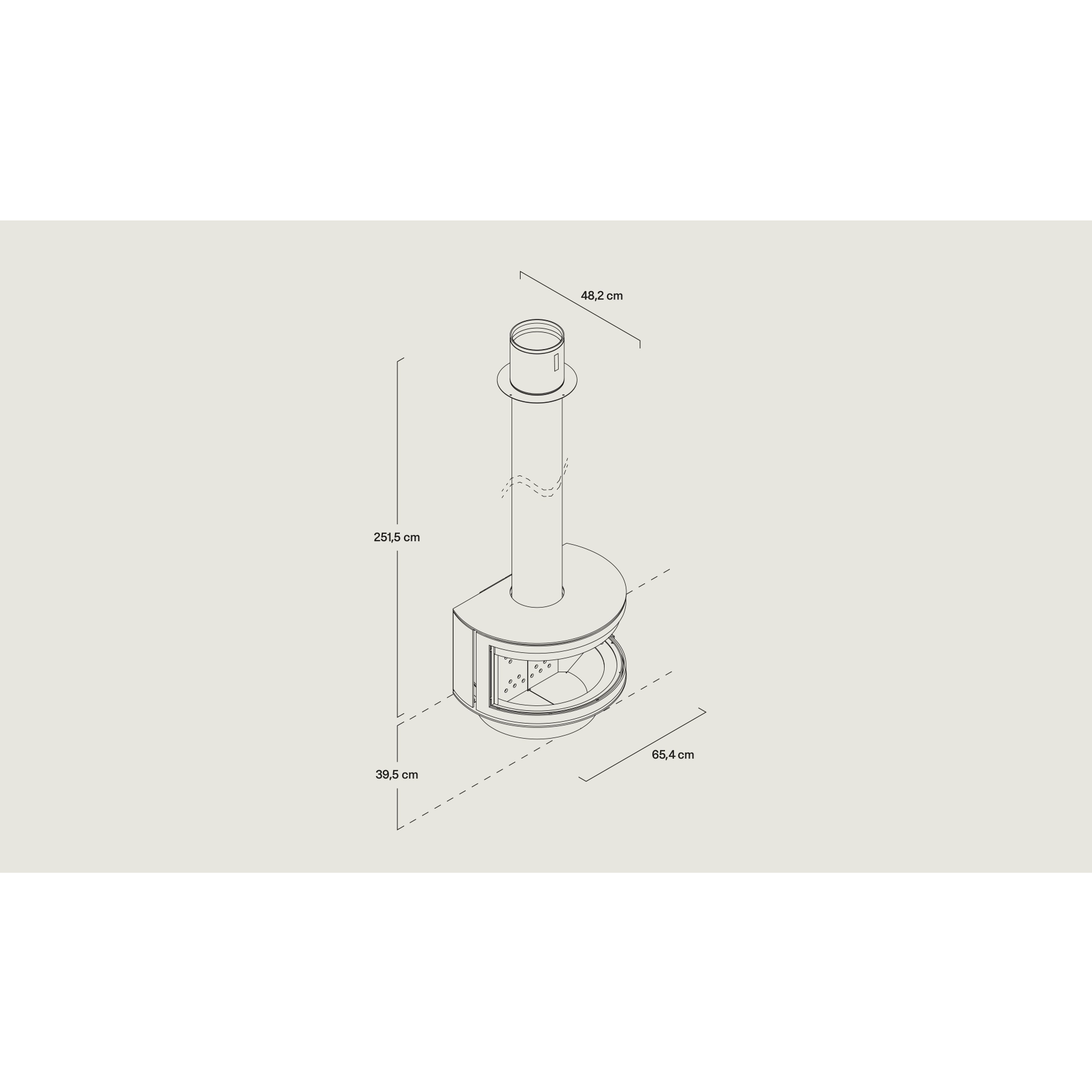 ROCAL front wood-burning fireplace model RONDE FRONTAL 9.7 kW - Image 2