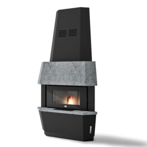 Stufa camino a pellet EVA CALOR modello GIOTTO 11,5 kW