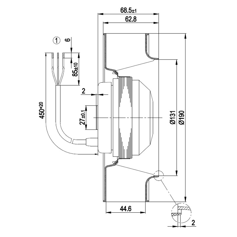 Ventilatore centrifugo per stufa a pellet R4S190-AC04-05 – RIF.INT. 6076 - immagine 4