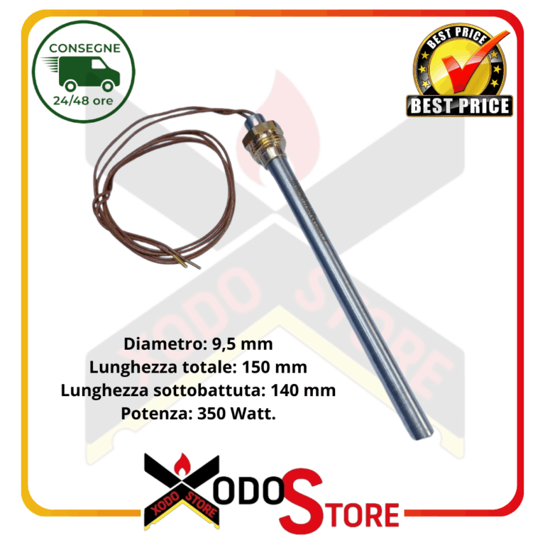 CANDELETTA RESITENZA ACCENSIONE PER STUFA A PELLET ORIGINALE MCZ CODICE 41451209600