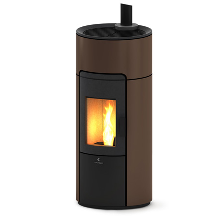 RAVELLI glass pellet stove model FLEXI 7 ventilated - Image 4