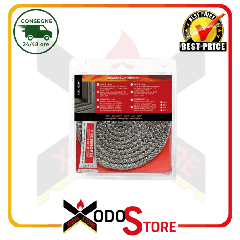 KIT GUARNIZIONE 2,5 MT DI CORDA + COLLA THERMOFIX grigio morbido DIAM. 6/8/10/11/12