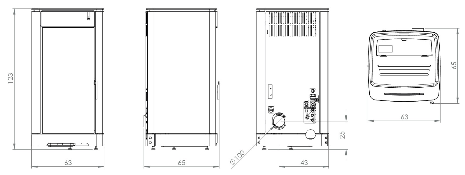 Pellet-wood boiler stove GIROLAMI FURNI 14 - 18 - 22 - 26 - Image 20