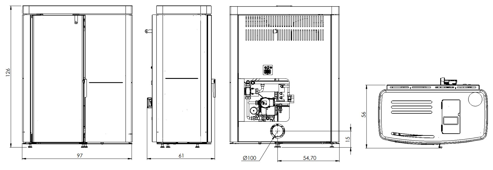 Pellet-wood boiler stove 5 Stars GIROLAMI SOFT SLIM 14 - 18 - 22 - 26 - Image 17