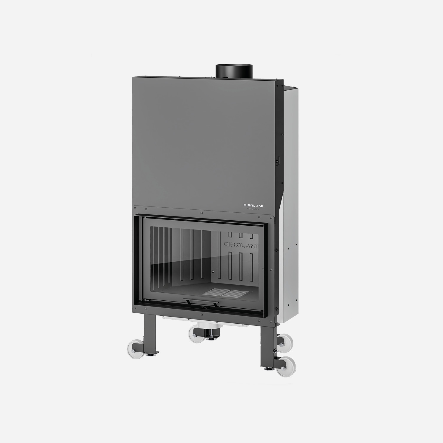 Monobloc wood-burning fireplace GIROLAMI MBS F 80 - 100 - 120 Keraltek or cast iron - Image 3