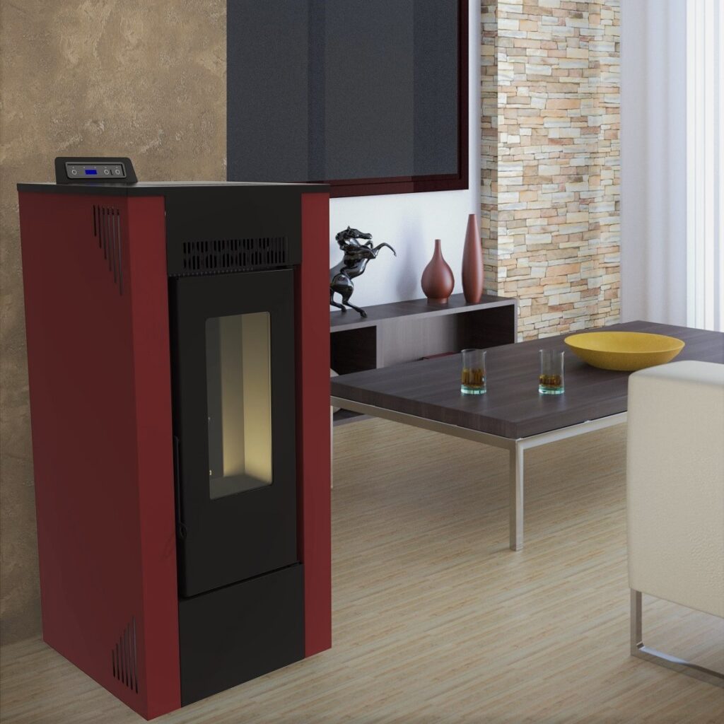 Ventilated pellet stove LINEA VZ model ROGER STD 10 kW