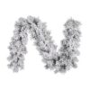 Festone di Natale innevato da 270 cm, Colori Bianco e Verde BFF0247