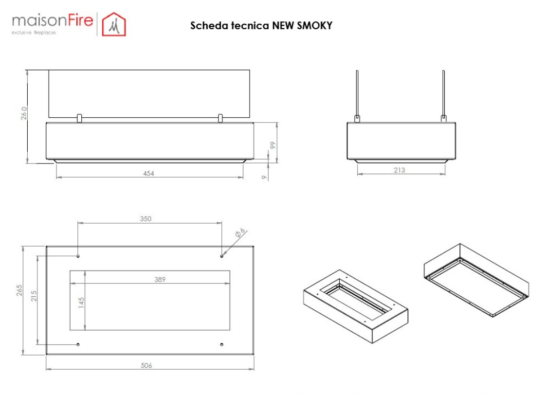 MAISON FIRE Bioethanol Fireplace Model NEW SMOKY Burner - Image 4