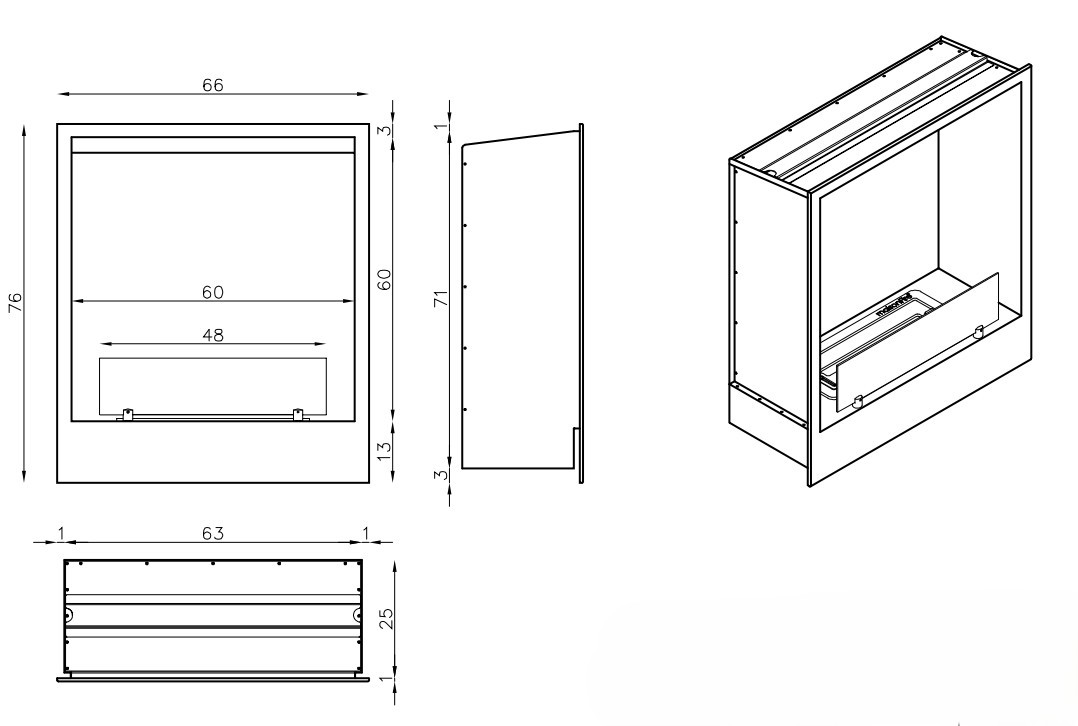 MAISON FIRE Bioethanol Fireplace model NOLITA - design fireplace - Image 4