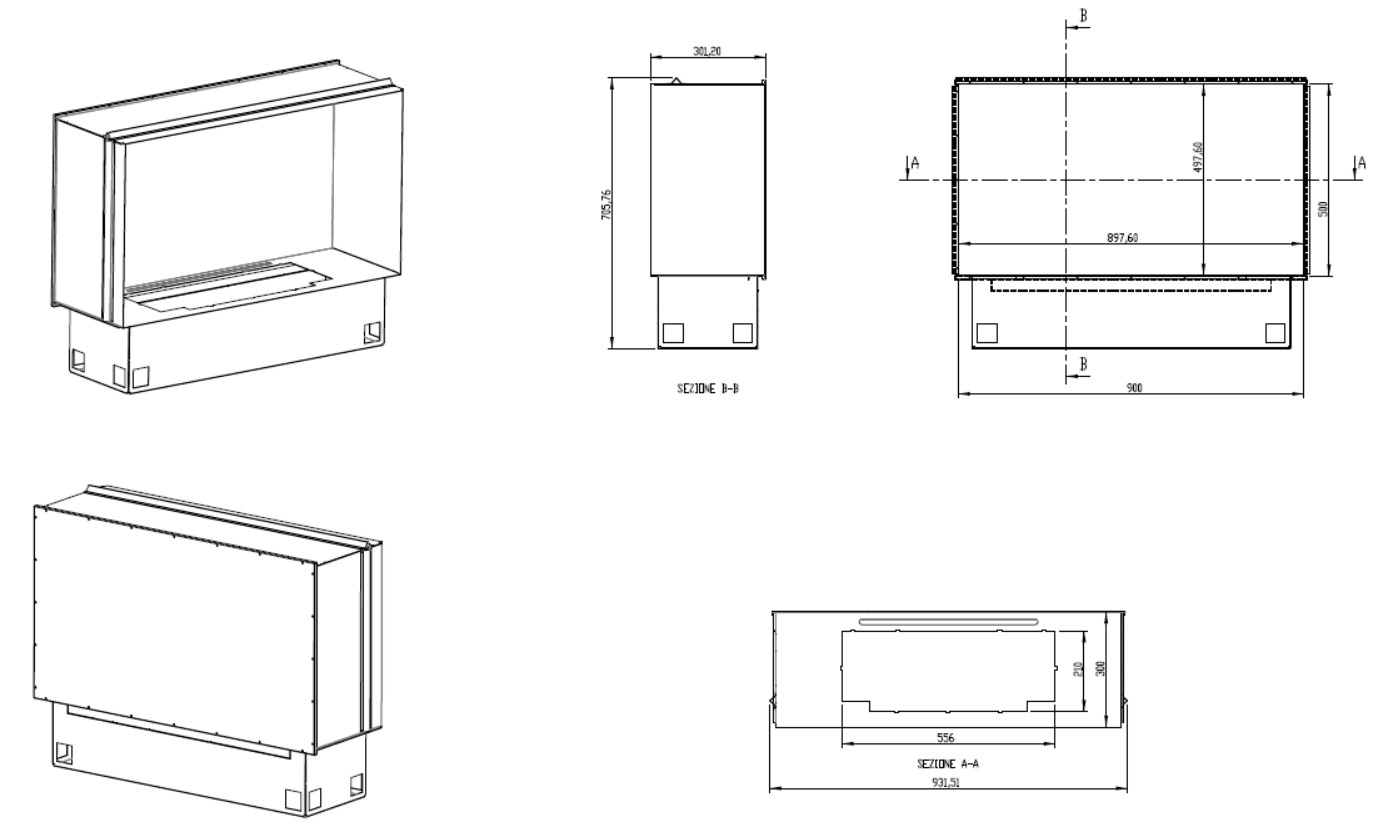 MAISON FIRE electric fireplace model BUILT-IN 90 WATER - Image 4