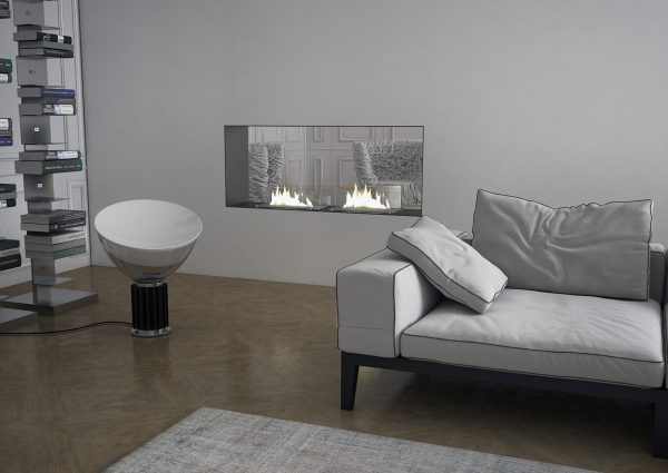 Caminetto a Bioetanolo MAISON FIRE modello 125 INCASSO BIFACCIALE