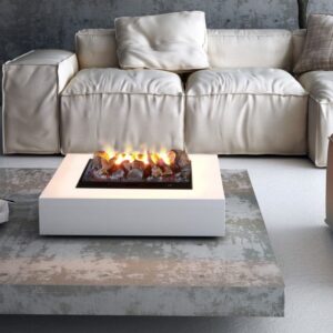 Caminetto elettrico ad acqua MAISON FIRE modello RIGOLETTO bianco - nero