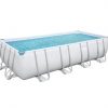 Power Steel rectangular above-ground pool 549x274x122 cm with BESTWAY cartridge filter pump code 56465