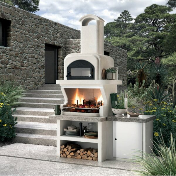 Barbecue in cemento con forno legna e carbonella PALAZZETTI modello CAPRI 3 PRONTA CONSEGNA