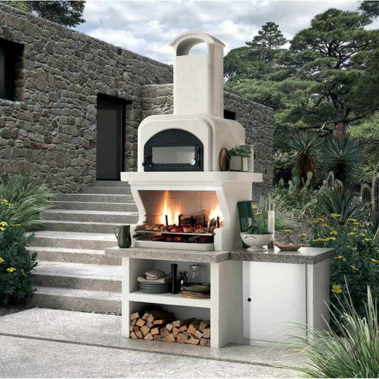 Barbecue in cemento con forno legna e carbonella PALAZZETTI modello CAPRI 3