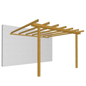 Pergola in legno LOSA modello PERGOLA ADDOSSATA varie dimensioni