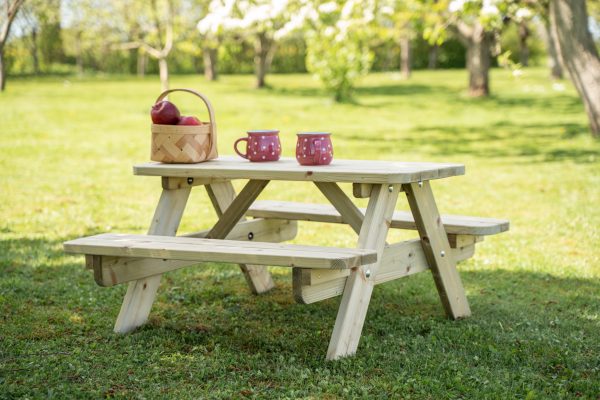 Tavolo da picnic in legno LOSA modello PICNIC MINI 90x90 cm