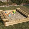 Sabbiera in legno LOSA modello SABBIER. SMART 112x112 cm