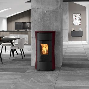 Stufa a pellet canalizzata EDILKAMIN modello CHERIE 9 EVO ceramica 9 kW