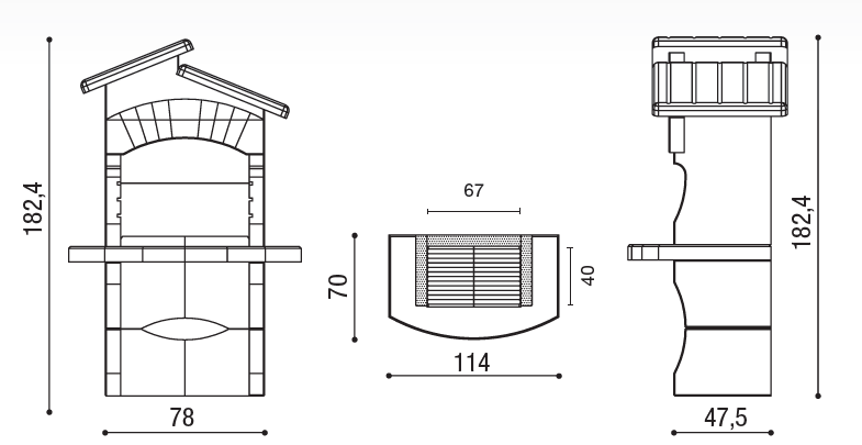 Barbecue legna COOK EAT serie AMERICA NEW ORLEANS CABB14180