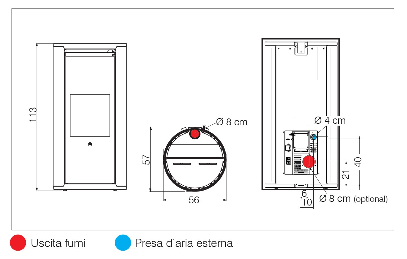 EDILKAMIN pellet stove model EVIA2 UP 7.9 kW - Image 4
