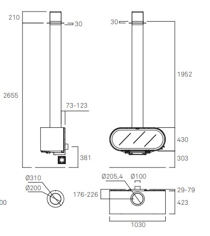 ROCAL front wood-burning fireplace model D-8 - Image 4