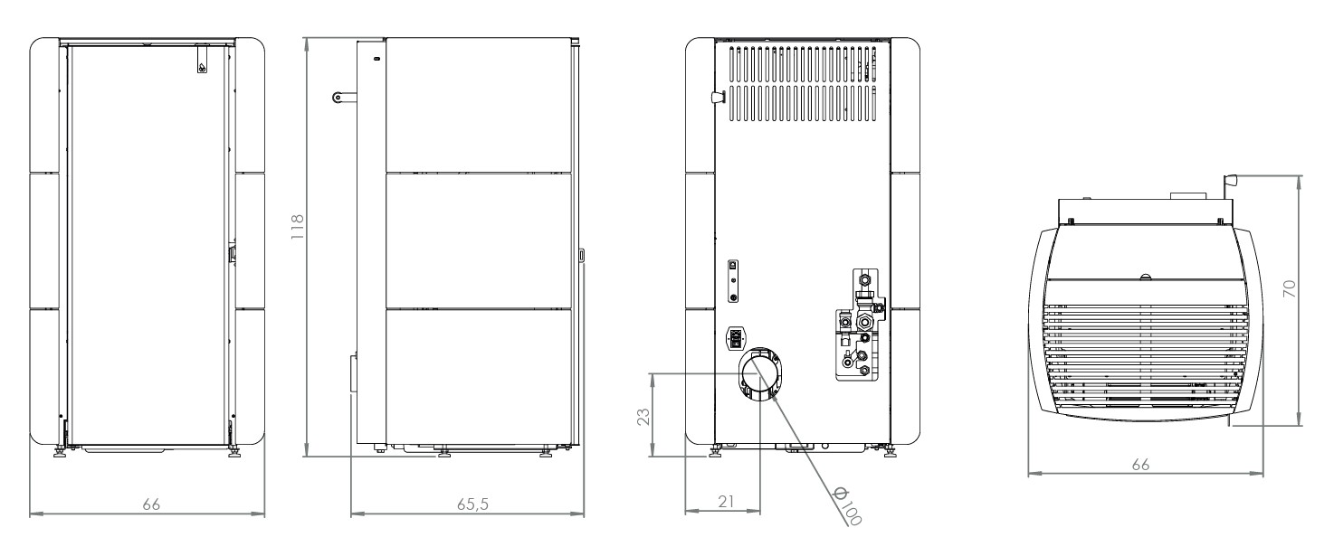 Termostufa a pellet legna autopulente GIROLAMI EDGE 14 - 18 - 22 - 26 - immagine 7