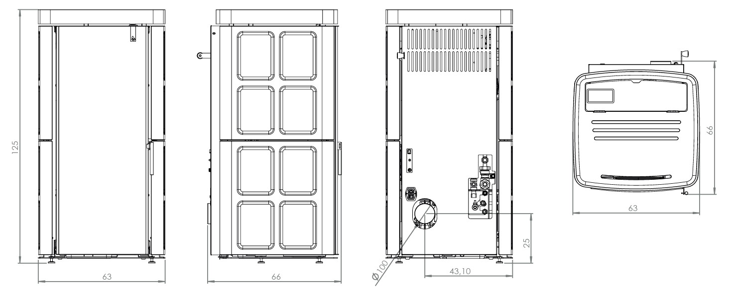 Termostufa a pellet legna autopulente GIROLAMI SOFT MAIOLICA 14 - 18 - 22 - 26 - immagine 13