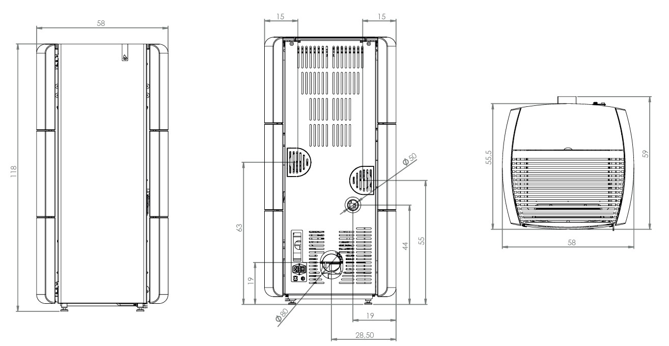 GIROLAMI ventilated and ducted pellet stove model CURVY 9 - 12 - 14 - Image 6