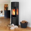 Round wood stove with stone storage ADURO 9.7 LUX