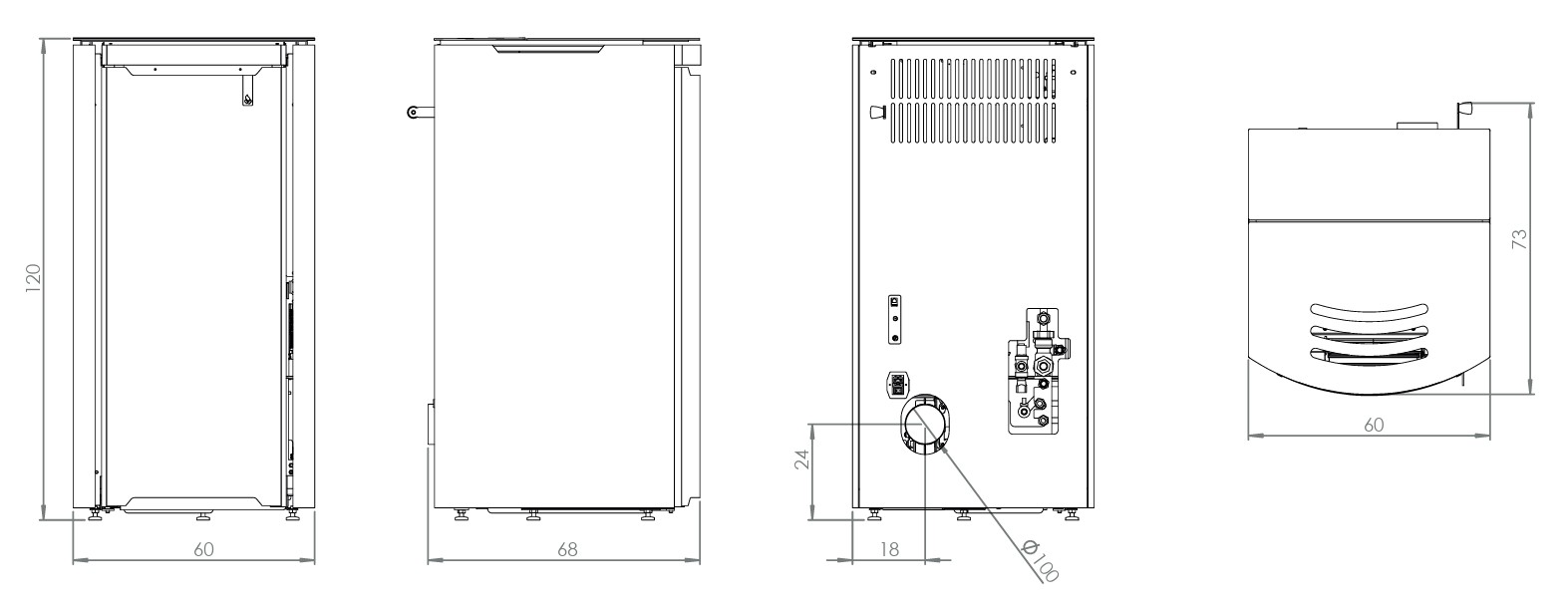 Self-cleaning wood pellet boiler-stove GIROLAMI SHARP 14 - 18 - 22 - 26 - Image 10