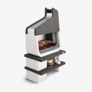 Barbecue legna PALAZZETTI UP con PORTALEGNA
