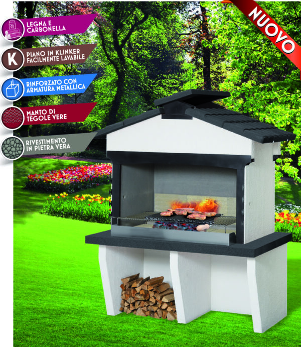 Barbecue a legna COOK EAT serie PREZIOSA modello MINERVA CABB18130