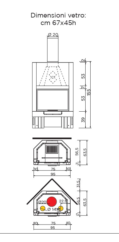 Caminetto focolare a legna EDILKAMIN EK 63 FIREK EVO 1 - EK63 - immagine 2