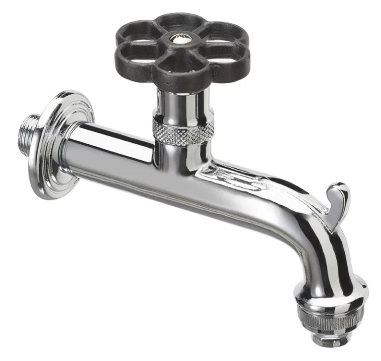 Chrome-plated brass tap with coloured ring nut ORIGINAL BEL-FER cod. RUB/018 colour anthracite READY FOR DELIVERY