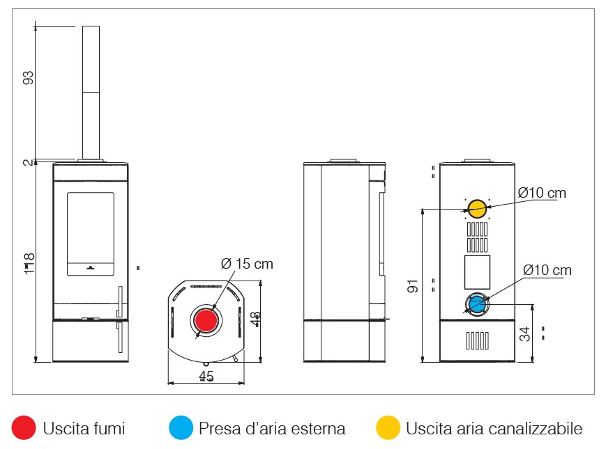 5-star EDILKAMIN wood-burning stove model POLO EVO - Image 2
