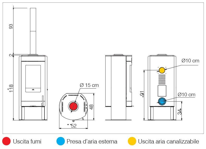5-star wood-burning stove EDILKAMIN POLO OPEN EVO - Image 4