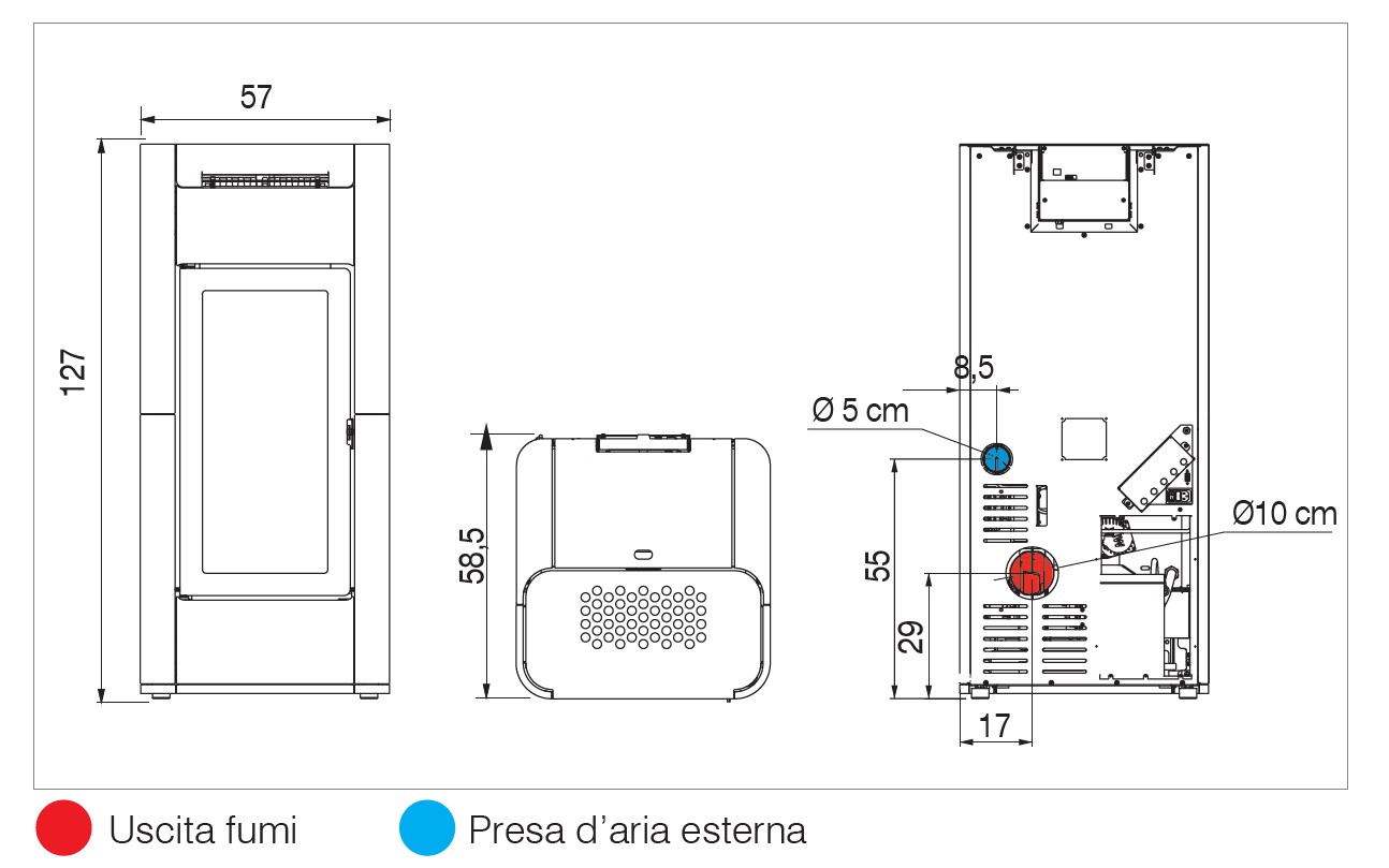 Termostufa a pellet 5 Stelle EDILKAMIN TERA H 25 - 30 EVO - immagine 3