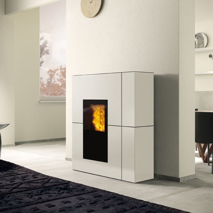 Termostufa a pellet 5 Stelle EDILKAMIN BLADE H 19 - 23 EVO ACCIAIO