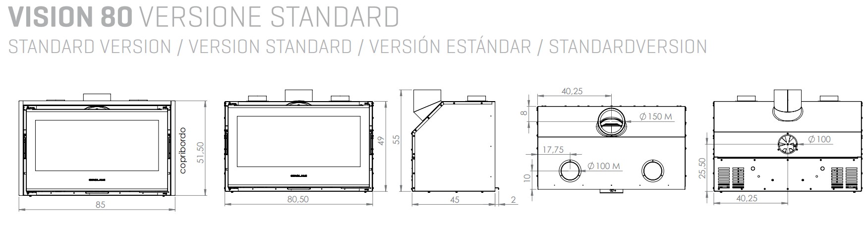 5-star ventilated wood-burning insert GIROLAMI VISION 70 - 80 - Image 7